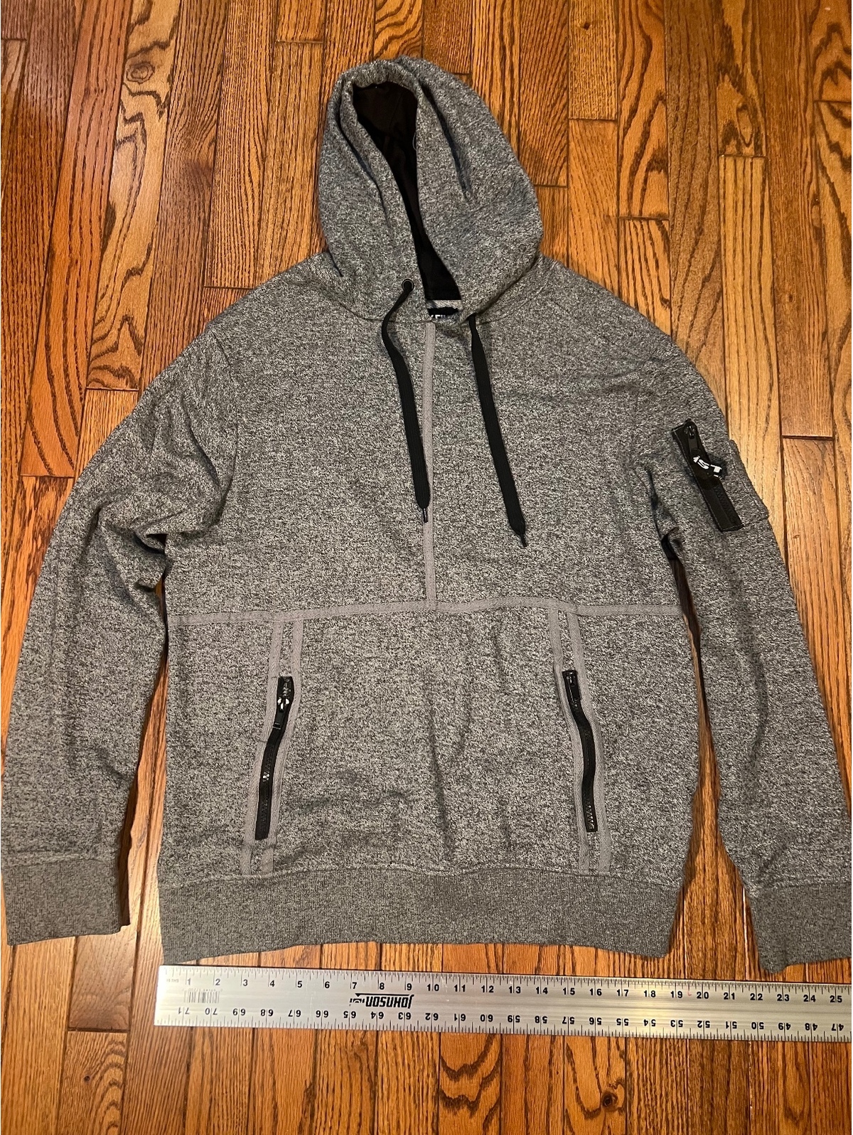 Five By Five Gray Hoodie